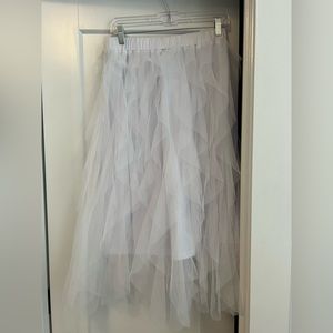 White Tulle Skirt Size Large